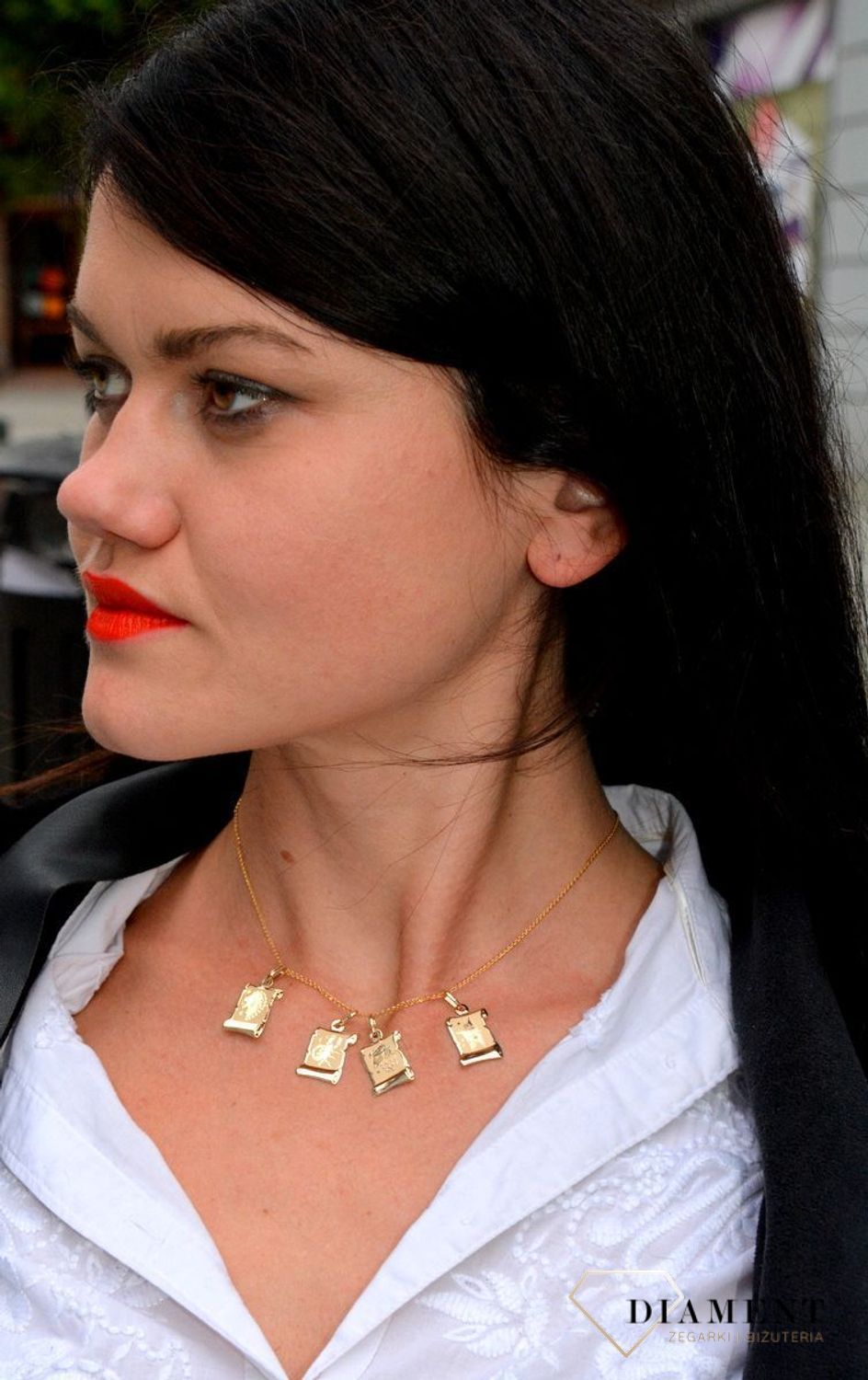 Złota zawieszka znak zodiaku Strzelec.jpg